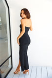 Likeable Strapless Maxi Dress Black