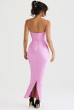 Cami Slit Bodycon Prom Maxi Satin Dresses