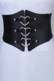 Alloy Geometric Buckle Girdle-Black1