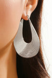 Alloy Geometric Figure Arc-Shaped Dangle Earrings