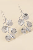 Alloy Metallic Leaf Shape Necklace Metallic Leaf Shape Dangle Earrings