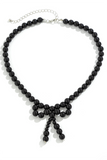 Imitation Pearls Bow Shape Elegant Necklace-White