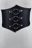 Alloy Geometric Buckle Girdle-Black1