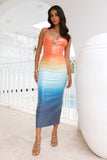 RUNAWAY Benito Midi Dress Ombre