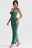 Cami Slit Bodycon Prom Maxi Satin Dresses