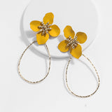 Flower Earrings Drop-Shaped Rings Ear Rings