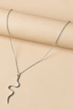 Alloy Snake Pendant Fashionable Necklace-Gold