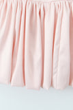 Gathered Bust Tied Up Birthday Party Bubble Mini Slip Dresses-Pink