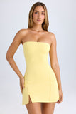 Modal Bandeau Mini Dress in Lemon Sherbet Yellow