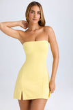 Modal Bandeau Mini Dress in Lemon Sherbet Yellow