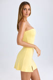 Modal Bandeau Mini Dress in Lemon Sherbet Yellow