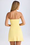 Modal Bandeau Mini Dress in Lemon Sherbet Yellow