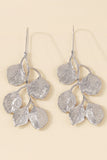 Alloy Metallic Leaf Shape Necklace Metallic Leaf Shape Dangle Earrings