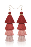 Multi-Layered Fringe Colorblock Earrings