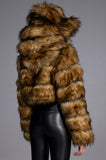 Women Comfort Faux Fur jacket Stylish Winter Look Outerwear