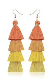 Multi-Layered Fringe Colorblock Earrings