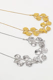 Alloy Metallic Leaf Shape Necklace Metallic Leaf Shape Dangle Earrings