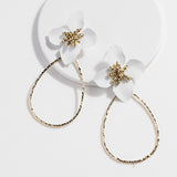 Flower Earrings Drop-Shaped Rings Ear Rings