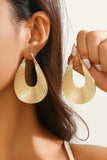 Alloy Geometric Figure Arc-Shaped Dangle Earrings