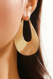 Alloy Geometric Figure Arc-Shaped Dangle Earrings