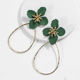 Flower Earrings Drop-Shaped Rings Ear Rings