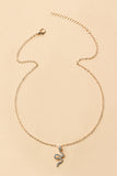 Alloy Snake Pendant Fashionable Necklace-Gold