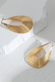 Alloy Geometric Figure Arc-Shaped Dangle Earrings