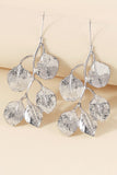 Alloy Metallic Leaf Shape Necklace Metallic Leaf Shape Dangle Earrings