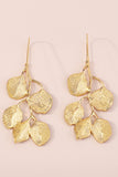 Alloy Metallic Leaf Shape Necklace Metallic Leaf Shape Dangle Earrings