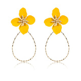 Flower Earrings Drop-Shaped Rings Ear Rings